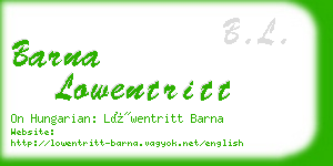 barna lowentritt business card